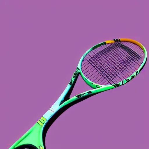 Prompt: three cups of yougurt jats next to a tennis racket, a stock photo by pia fries, trending on pinterest, lyco art, y 2 k aesthetic, vaporwave, aesthetic, side view