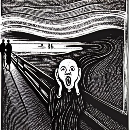 Prompt: the scream by dan hillier