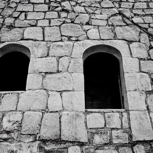 Image similar to james webb photography outside castle window in medieval times, black and white photography