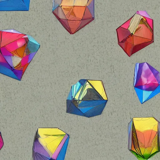 Image similar to abstract colorful platonic solids