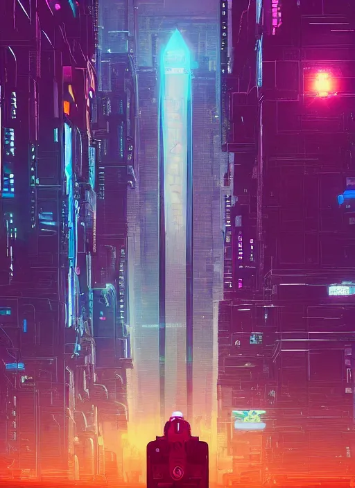 Image similar to a painting of a giant robot standing in front of a city, cyberpunk art by beeple by dan mumford, behance contest winner, nuclear art, dystopian art, apocalypse art, sci - fi