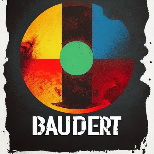 Image similar to counter strike kandinsky style poster, slogan, burned