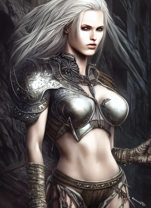 Image similar to photo of a gorgeous nordic female in cyperpunk city, realistic, sharp focus, 8 k high definition, insanely detailed, intricate, elegant, art by stanley lau and artgerm, luis royo, greg kutkowski