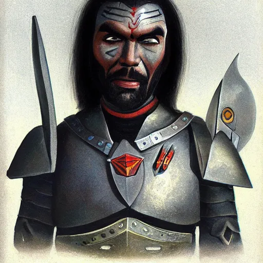 Image similar to portrait of a klingon warrior