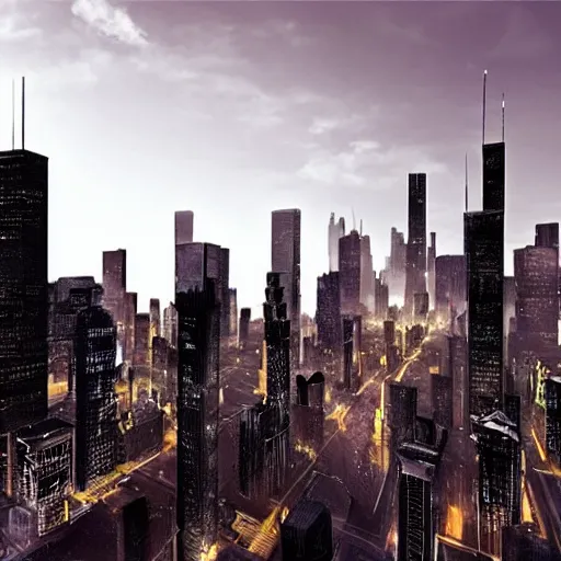 Image similar to incredibly detailed, beautiful futuristic cyberpunk Chicago