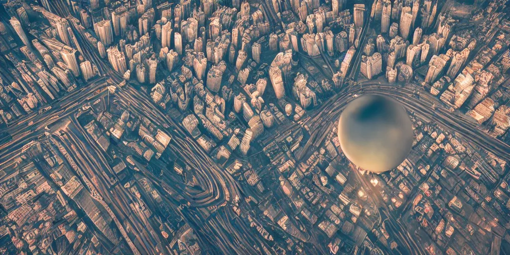 Prompt: cinematic street shot of a flying city saint petersburg on earth orbit, telephoto, anamorphic cinematography, beautiful composition, color theory, leading lines, photorealistic, moody volumetric lighting
