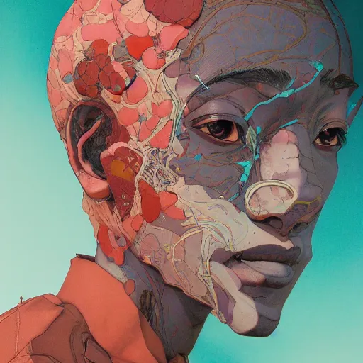 Prompt: citizen portrait soft light painted by james jean and katsuhiro otomo and erik jones, inspired by nigerian akira anime, smooth face feature, intricate oil painting, high detail illustration, sharp high detail, manga and anime 1 9 9 9