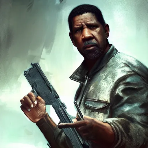 Image similar to denzel washington, style game square enix life, trending on artstation, painted by greg rutkowski, render naughty dog, octane render, detailed