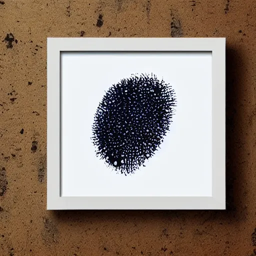 Prompt: a thumbprint abstract art line by ari weinkle