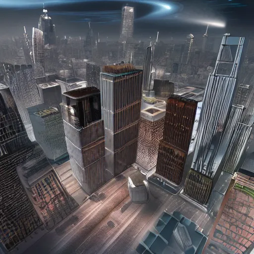 Image similar to new roc city in the year 2 0 0 6, photorealistic