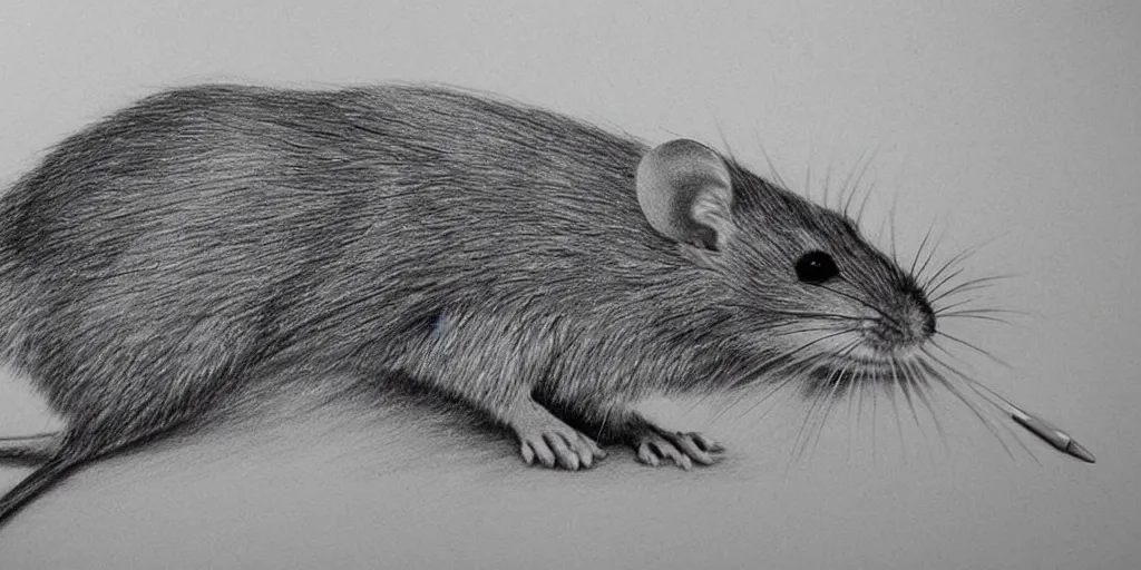 Prompt: a beautiful pencil drawing of exactly one!!! mouse; masterpiece; extremely highly detailed; ultra-realistic; trending on artstation