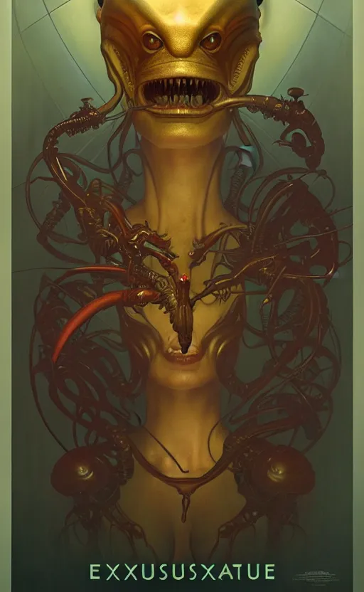 Image similar to exquisite imaginative alien creature poster art, humanoid, movie art, by lucusfilm, weta studio, tom bagshaw, alphonso mucha, james jean, frank frazetta, 8 k, denoised