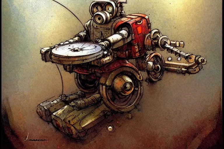 Image similar to adventurer ( ( ( ( ( 1 9 5 0 s retro future robot mouse tunneling machine. muted colors. ) ) ) ) ) by jean baptiste monge!!!!!!!!!!!!!!!!!!!!!!!!! chrome red