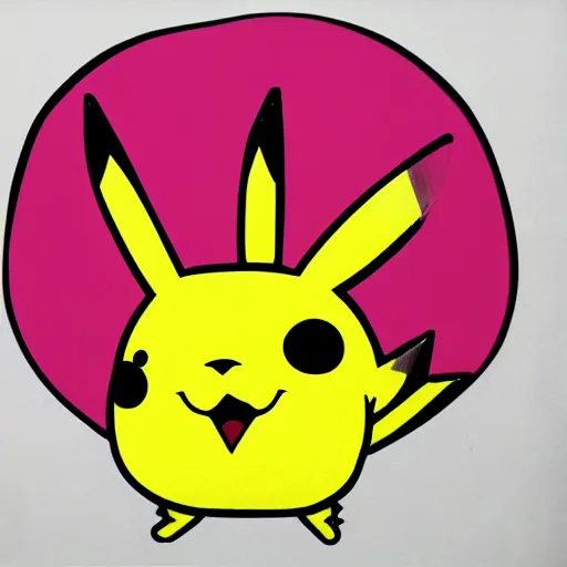 Image similar to Pop Art Surreal Horror Pikachu