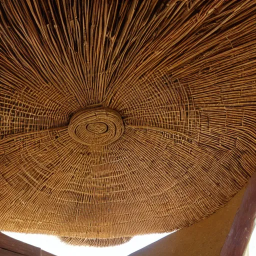 Image similar to thatched roof, highly detailed, architectural feature