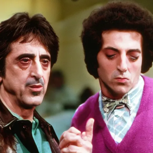 Prompt: Al Pacino and Harvey Kietel as characters in the fimbles