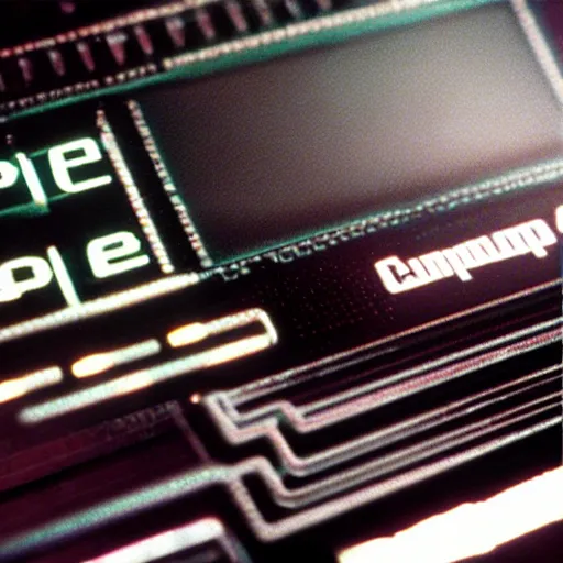 Image similar to computer display from the movie alien 1 9 7 9, close - up of computer screen only