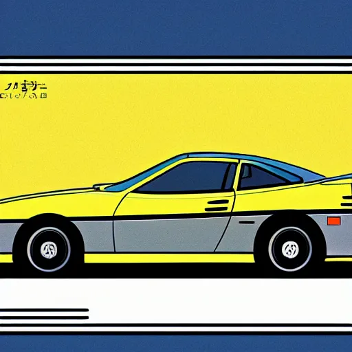 Image similar to 90s Japanese sports car in style of Hiroshi Nagai,