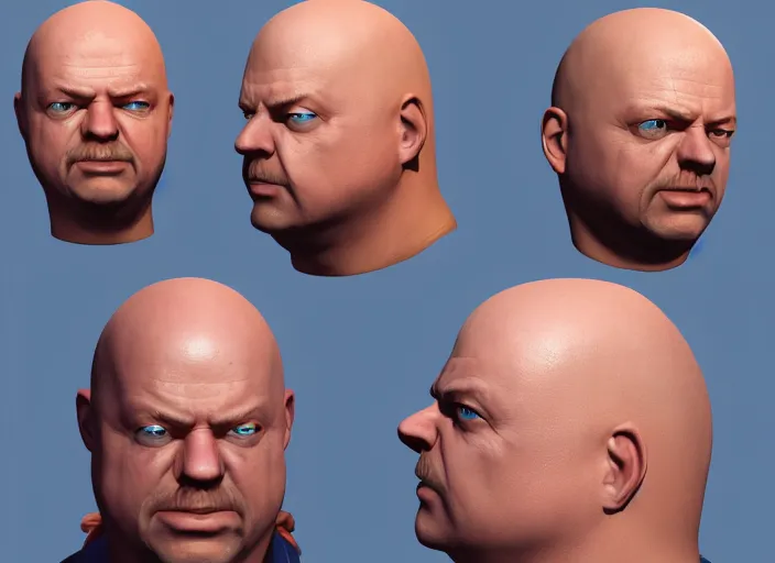 Prompt: 3 d model of rick harrison character in fighting game, stylized 3 d graphics, hdr, ultra graphics, ray tracing, 4 k image