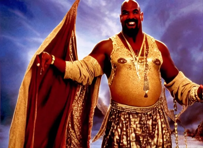 Image similar to film still of sinbad as kazaam in the movie kazaam 1 9 9 6