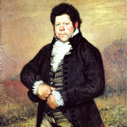 Prompt: george - wendt as an 1 8 th century nobleman, painted by john everett millais