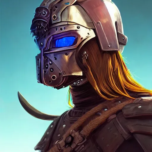 Image similar to cyberpunk viking helmet mask warrior goddess robot ninja fantasy, art gta 5 cover, official fanart behance hd artstation by jesper ejsing, by rhads, makoto shinkai and lois van baarle, ilya kuvshinov, ossdraws