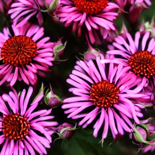 Image similar to rose and actinia aster hybrid