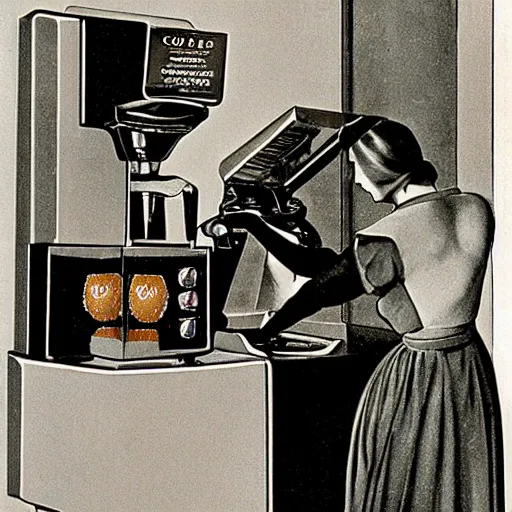 Image similar to coffee machine, italian futurism