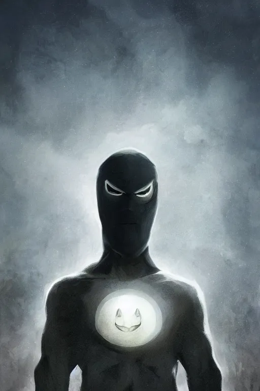 Prompt: characters portrait of Moon Knight mixed with Black Panter by Alyssa Monks, full-shot, merged character, Full body shot, cinematic opening shot, 4k, highly detailed, cinematic lighting