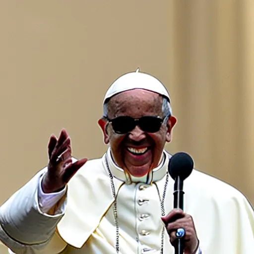 Image similar to pope stevie wonder