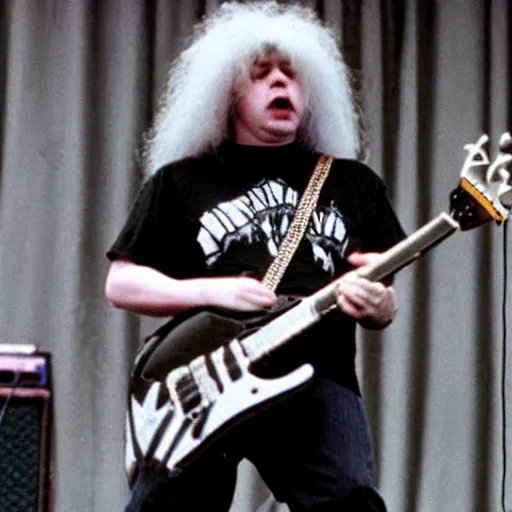 Image similar to the melvins live in concert, 1 9 9 2, buzz osborne, king buzzo, live at lollapalooza 1 9 9 2, vhs quality