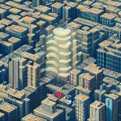 Image similar to city birds eye view, tetris, intricate artwork by tooth wu and wlop and beeple. octane render, trending on artstation, greg rutkowski very coherent symmetrical artwork. cinematic, hyper realism, high detail, octane render