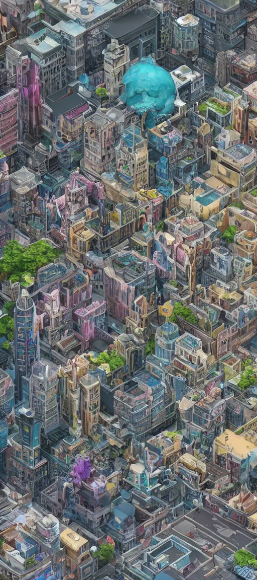 Prompt: cascading concept art of a kawaii city :: jinyoung shin, jinyoung shin art, jinyoung shin aesthetic, moebius, moebius art, moebius aesthetic, james jean, james jean art, james jean aesthetic, detailed, intricate, small details, Autodesk 3D Rendering, V-Ray Collection, Maverick Studio, Arnold 3d render, Blender Render, Indigo Renderer, Redshift render, Enscape render, Maxwell Render, LuxCoreRender, RenderMan, Lumion render, Marmoset Render