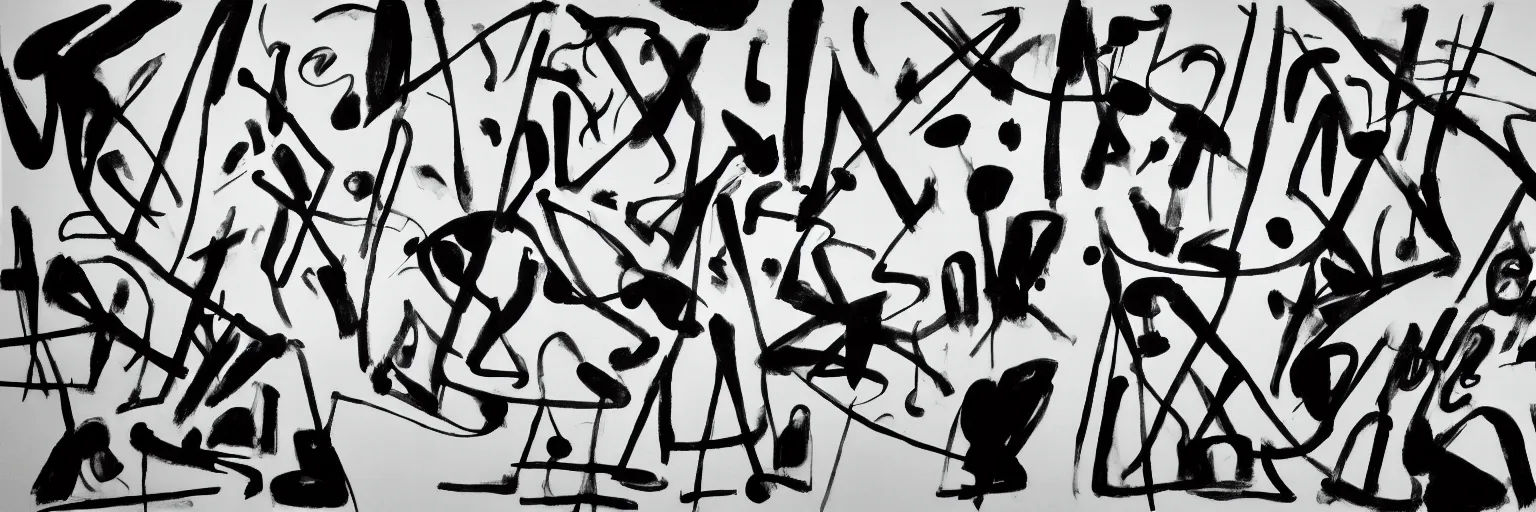 Image similar to visual representation of be - bop jazz music, black and white, abstract, dark, unreal, insightful, philosophical, moma museum,