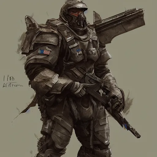 Image similar to sergeant arch dornan artstation