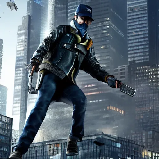 Image similar to Noam Jenkins (Canadian Actor) as Aiden Pearce in Watch Dogs (2021 film), 4k, insanely detailed