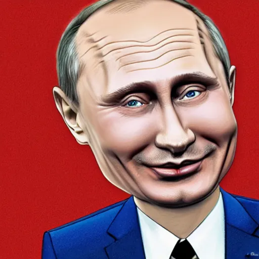 Prompt: Vladimir Putin caricature