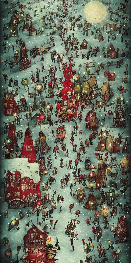 Image similar to a vintage christmas day parade by alexander jansson