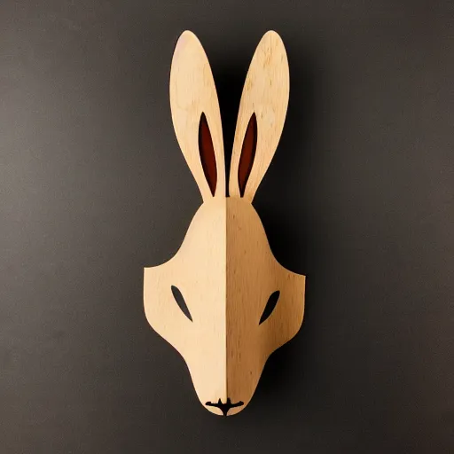 Image similar to rabbit cult wooden mask