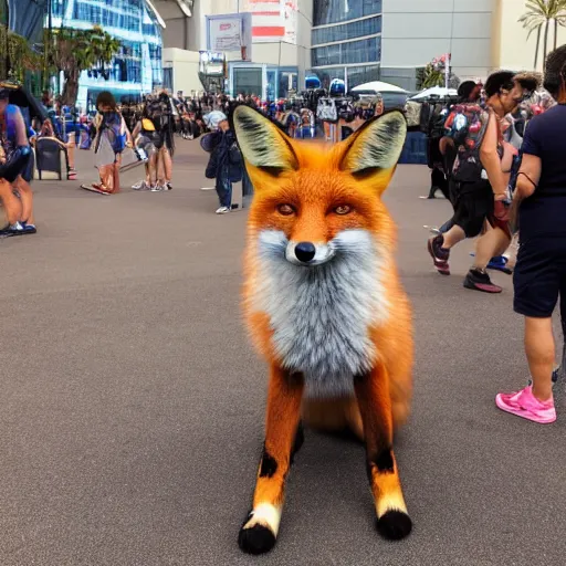 Image similar to Photo of a fox at San Diego Comic Con