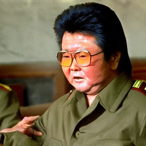 Image similar to a still of Kim Jong-il as John Rambo in Rambo First blood