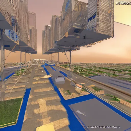 an underwater city in GTA San Andreas, video game, Stable Diffusion