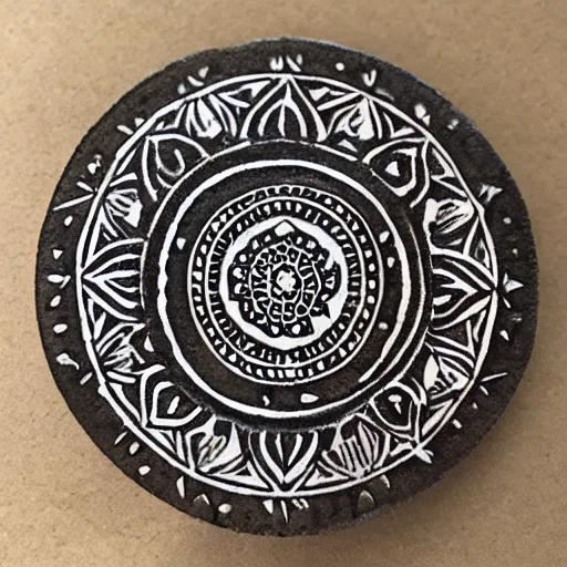 Prompt: mandala stamp