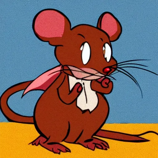 Image similar to a mouse in the style of 1930s cartoons