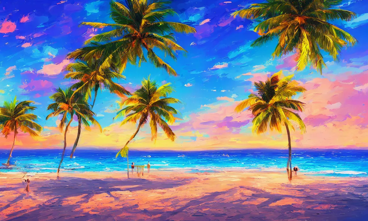 Image similar to paradise beach by alena aenami artworks in 4 k