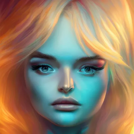 Prompt: A mesmerizing ethereal oceanic portrait of Kim Petras, splash art, natural light, sunlit, hyperdetailed, artstation, cgsociety, deviantart 8k