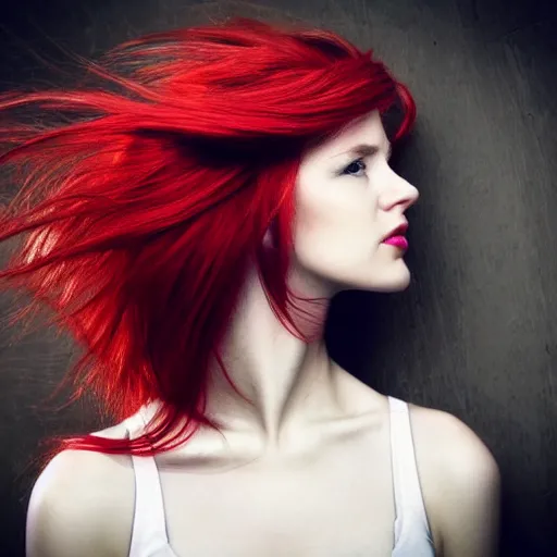 Prompt: girl with red hair