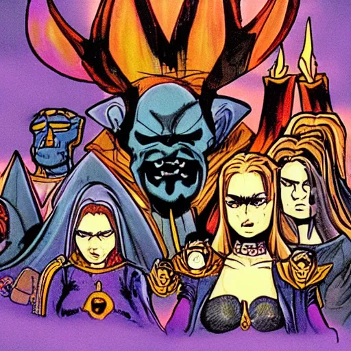 Image similar to hexen beyond heretic as a 9 0's cartoon