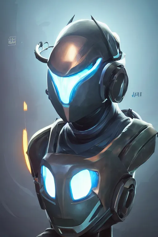 Image similar to epic mask helmet robot ninja portrait stylized as fornite style game design fanart by concept artist gervasio canda, behance hd by jesper ejsing, by rhads, makoto shinkai and lois van baarle, ilya kuvshinov, rossdraws global illumination radiating a glowing aura global illumination ray tracing hdr render in unreal engine 5