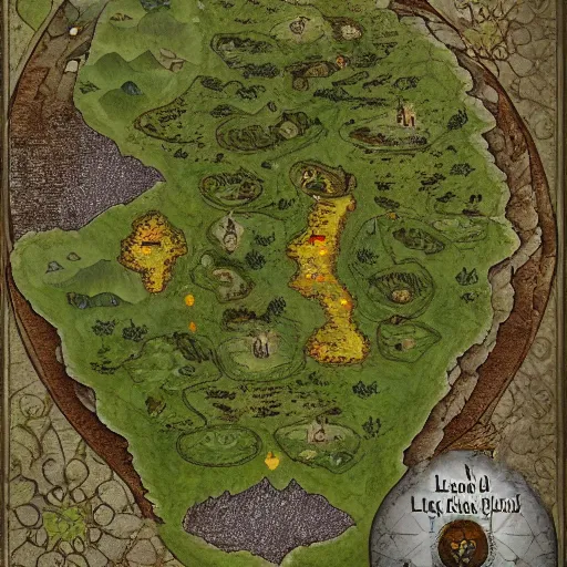 Image similar to land of the fairies, surealism, dnd 5e map, VTT,